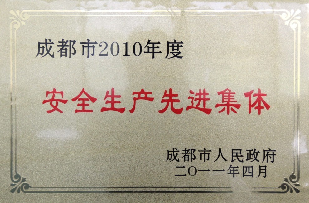 2010年度安全生產(chǎn)先進集體(四川亞東) 2010年度安全生產(chǎn)先進集體(四川亞東)