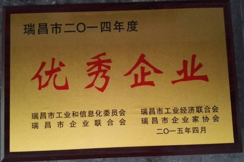 瑞昌市優(yōu)秀企業(yè)獎(jiǎng)(江西亞東) 瑞昌市優(yōu)秀企業(yè)獎(jiǎng)(江西亞東)